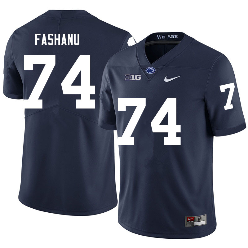Men #74 Olumuyiwa Fashanu Penn State Nittany Lions College Football Jerseys Sale-Navy